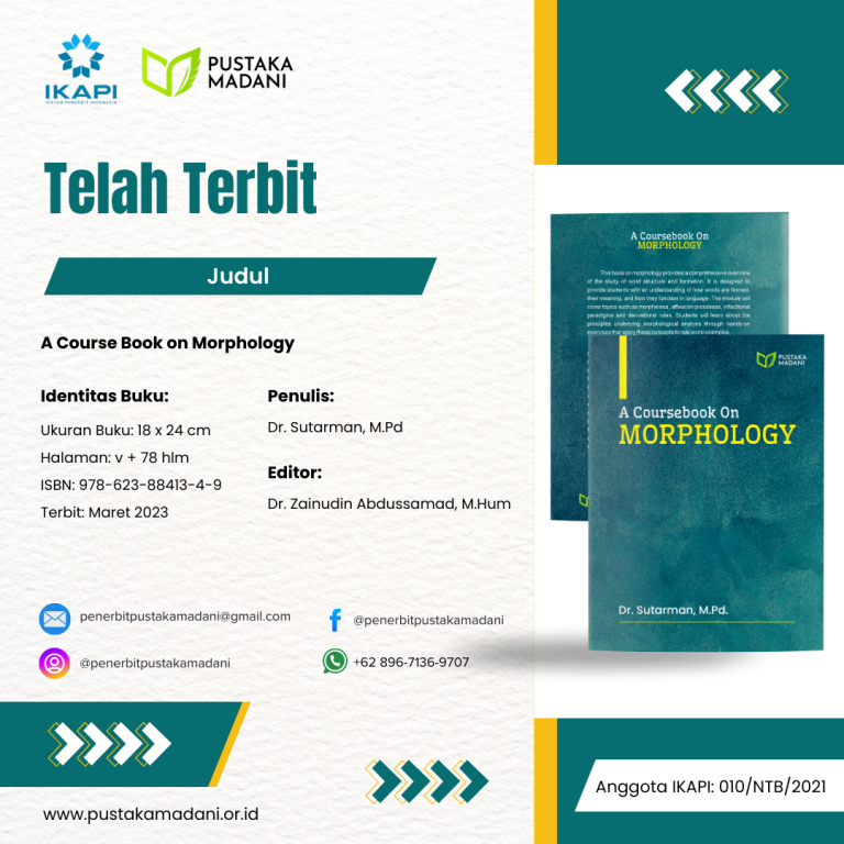 A Course Book on Morphology